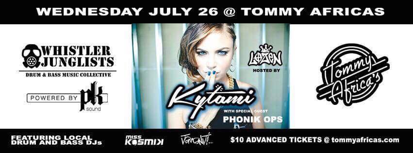Kytami plays at Tommy Africas with Miss Kosmik