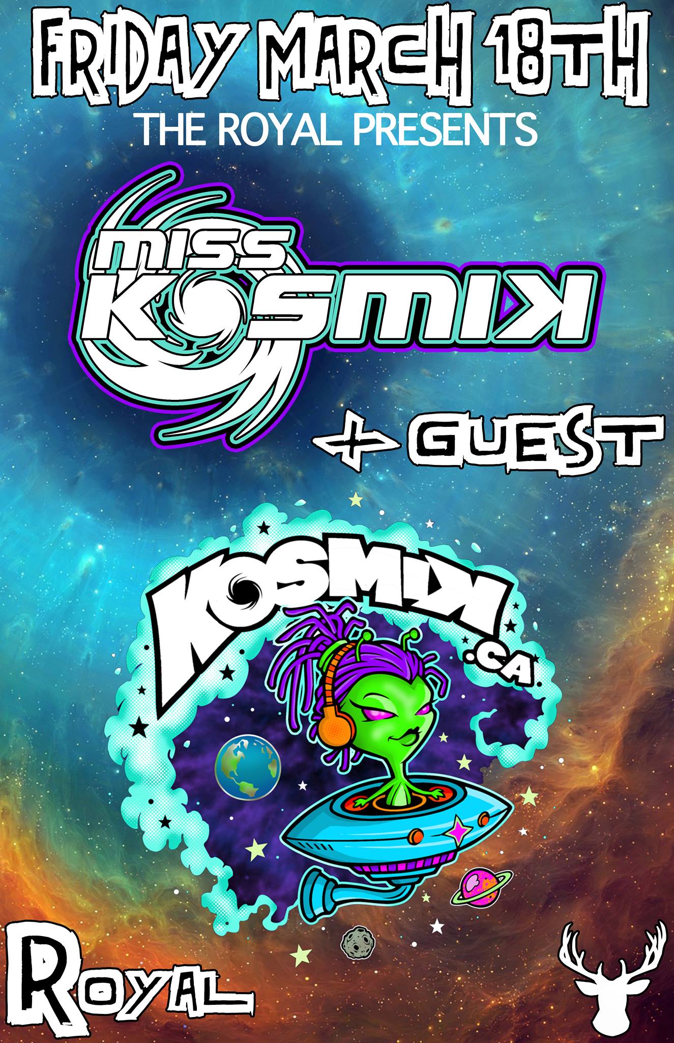 Miss Kosmik dj at The Royal in Fernie