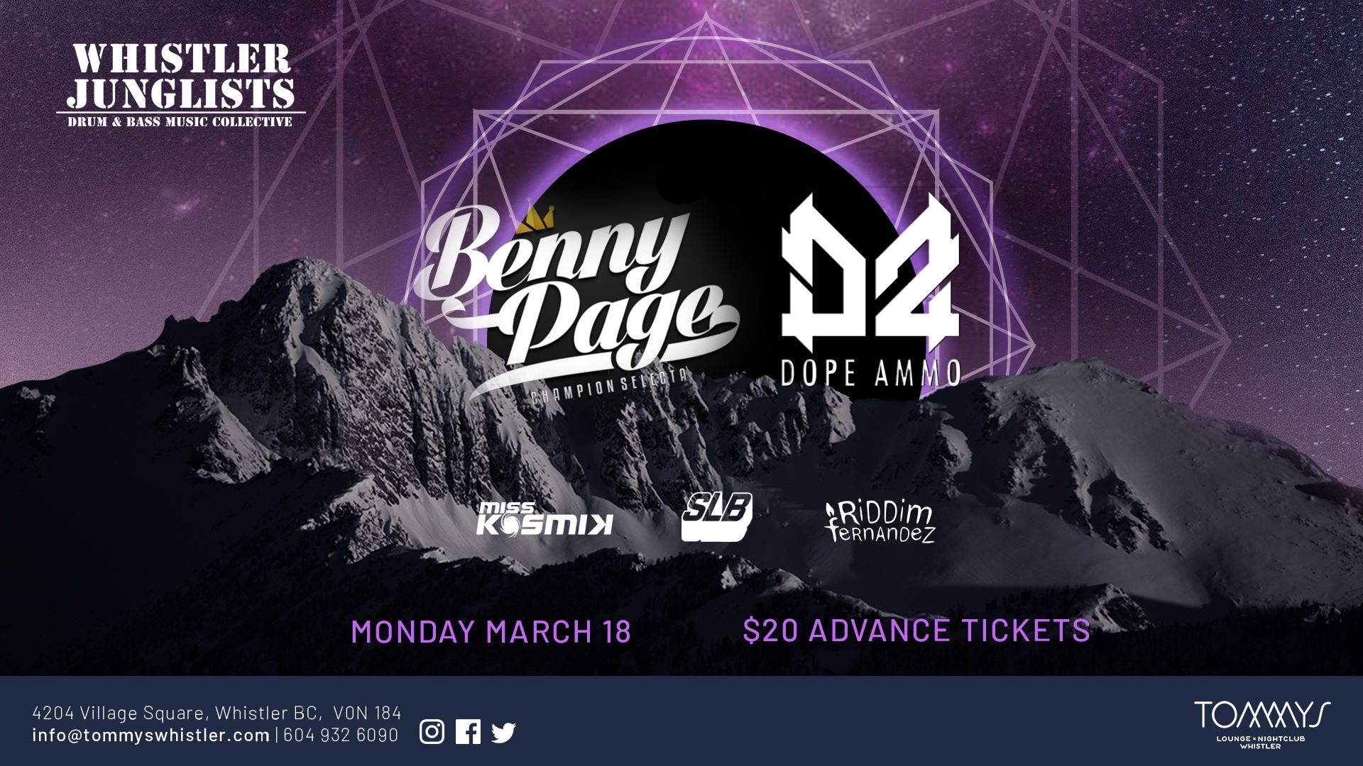 Benny Page and Dope Ammo come to Tommys Whistler
