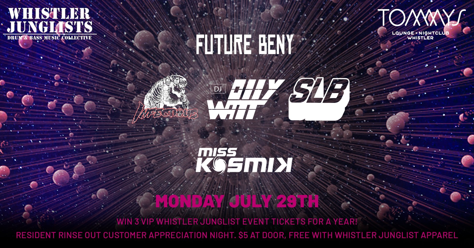 Miss KosmiK plays Drum & Bass at the next Whistler Junglists show