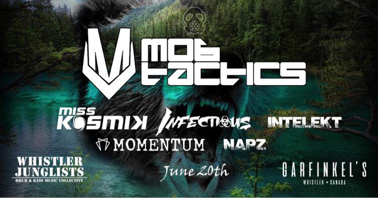 Mob Tactics Drum and Bass Show at Garfinkle's in Whistler with Miss Kosmik.