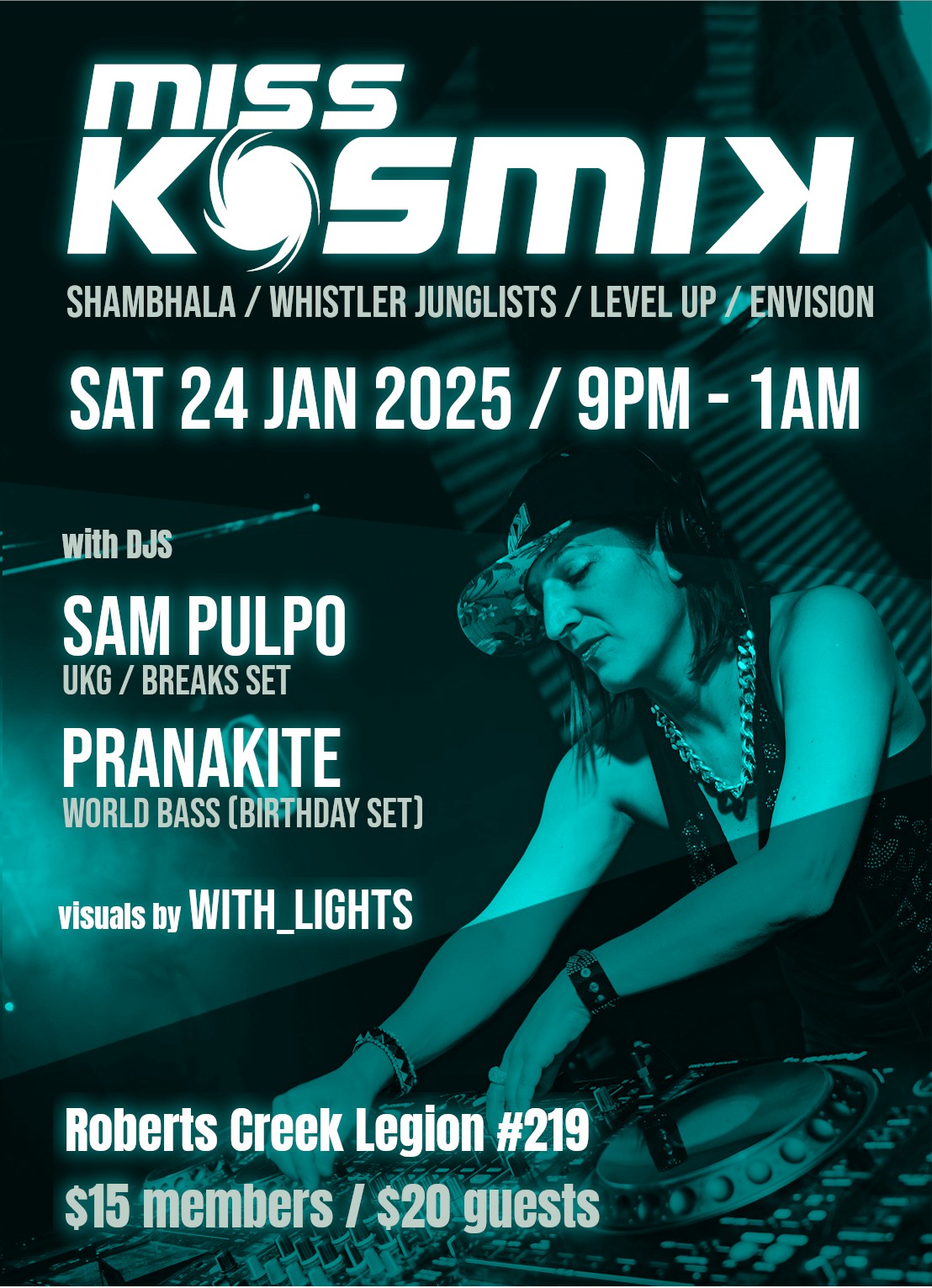 Roberts Creek with DJ Miss Kosmik - Rave party